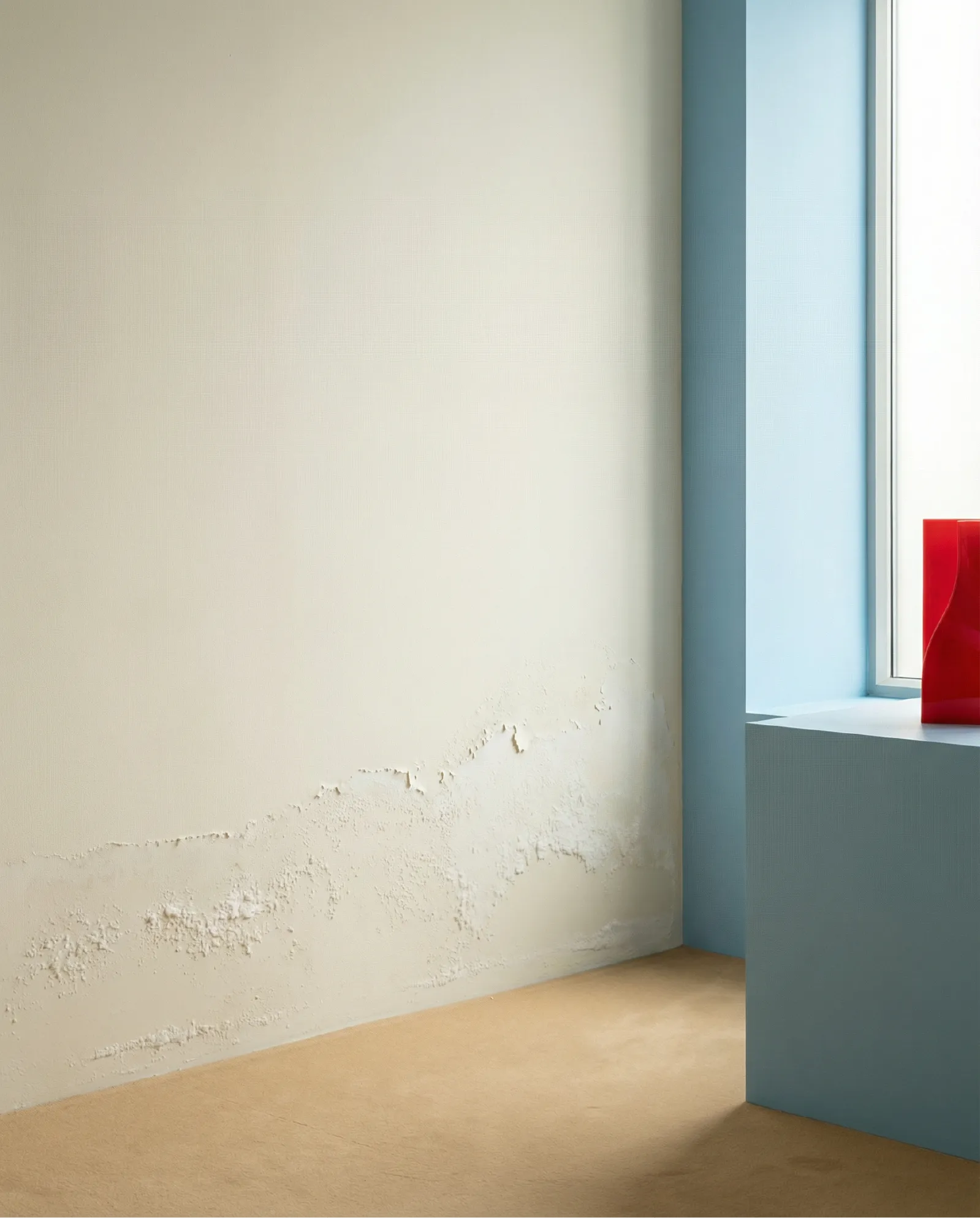 Pared interior con signos de humedad por capilaridad en Venezuela