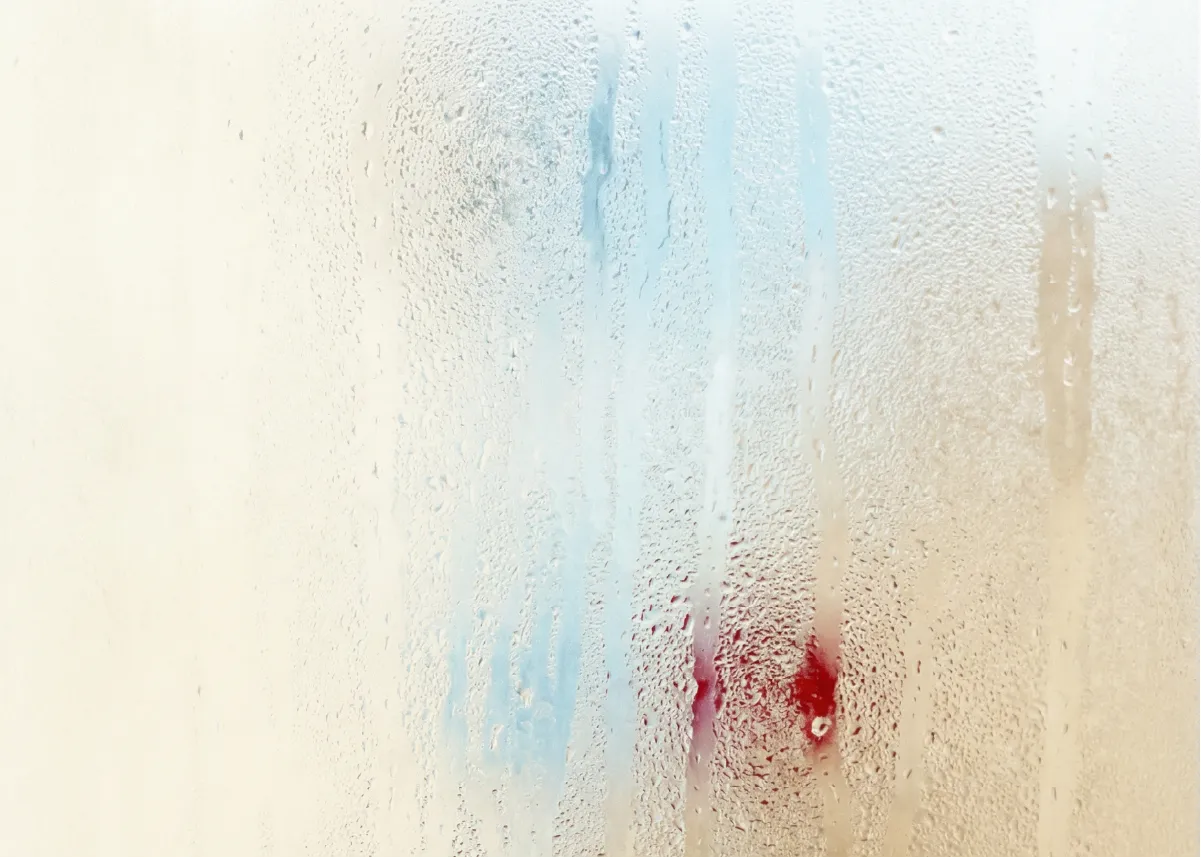 Zona interior con problemas de condensación antes de actuar